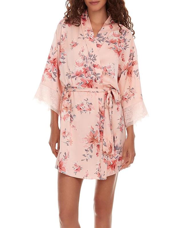 Flora Nikrooz Andrea Floral Lace Trim Robe Product Image