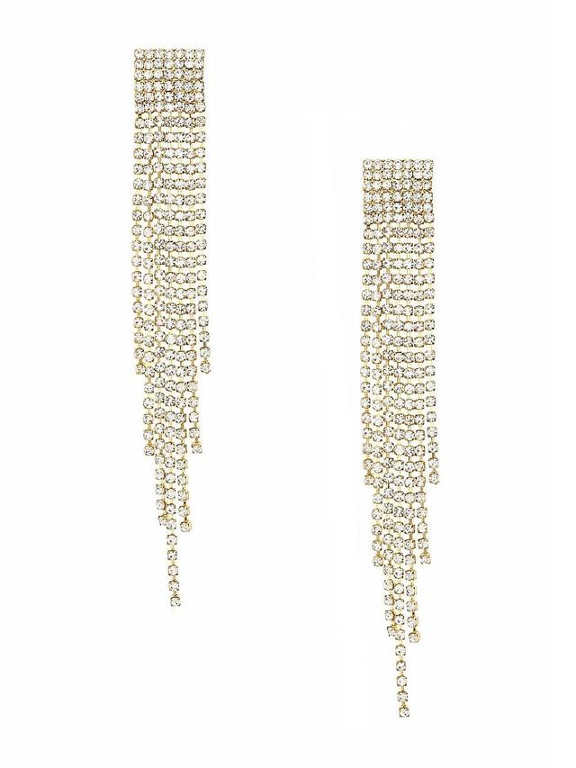 Ettika Crystal Fringe Drop Earrings Product Image