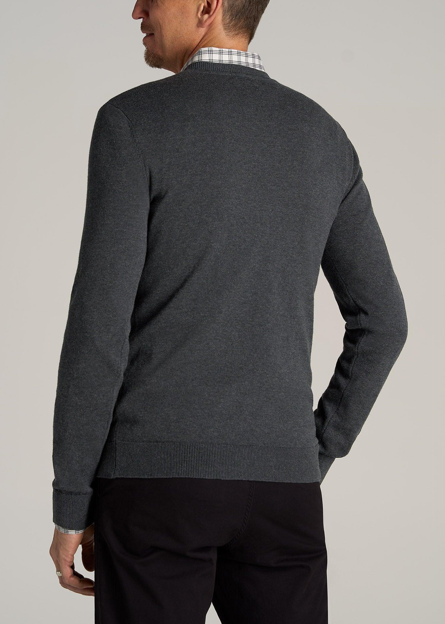 Everyday Crewneck Tall Men's Sweater in Charcoal Mix Male Product Image