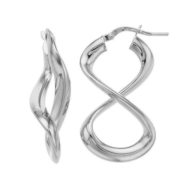 Sterling Silver Hollow Infinity Drop Earrings, Womens Product Image