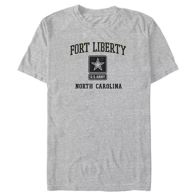 Big & Tall U.S. Army Fort Liberty North Carolina Graphic Tee, Mens Athletic Grey Product Image