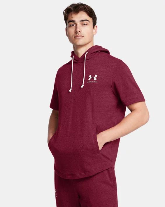 Mens UA Rival Terry Short Sleeve Hoodie Product Image