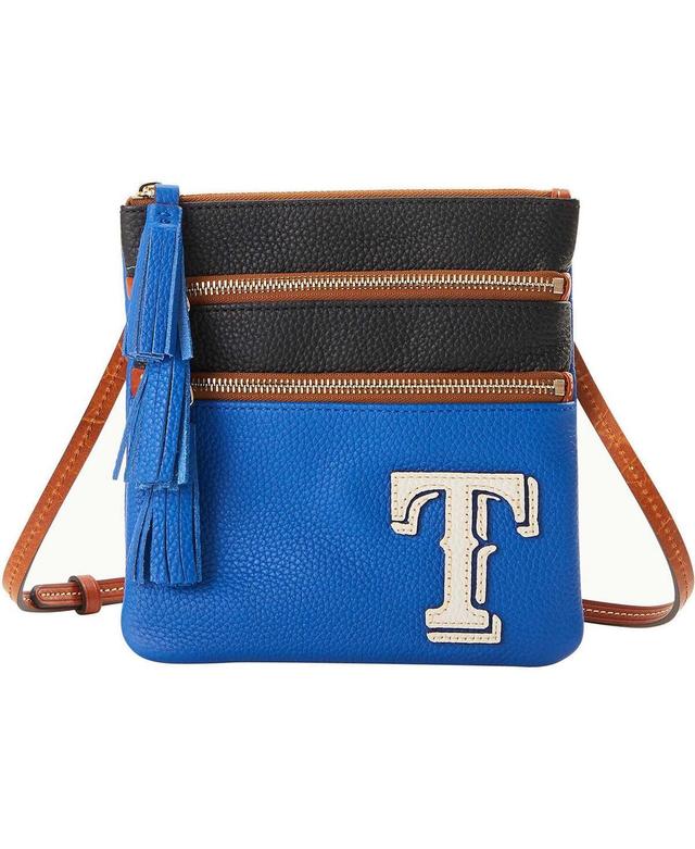 Womens Dooney & Bourke Texas Rangers Infield Triple Zip Crossbody Purse Product Image