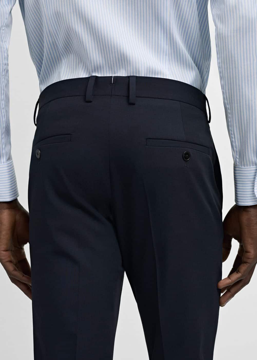 MANGO MAN - Stretch fabric super slim-fit suit pants dark navyMen Product Image