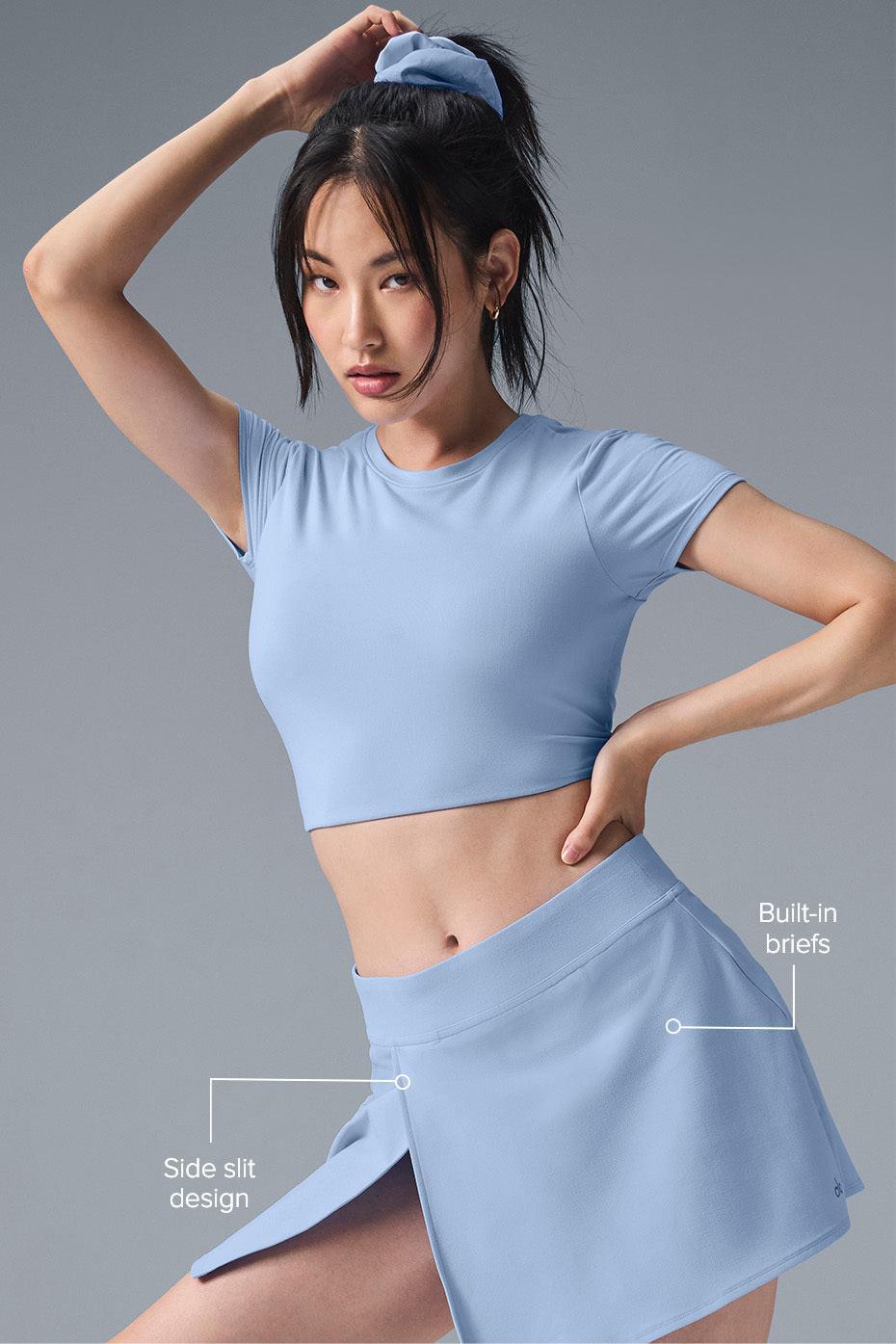 Alosoft Backspin Skirt - Seashell Blue Female Product Image