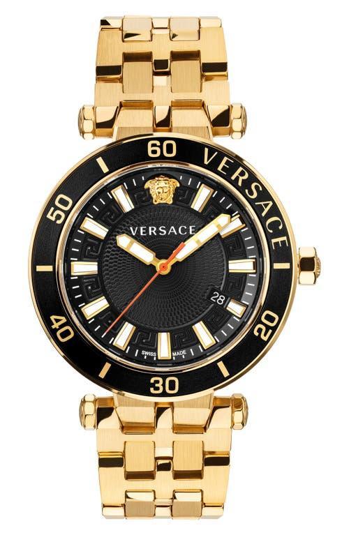 Mens Greca Sport Goldtone Stainless Steel Bracelet Watch Product Image