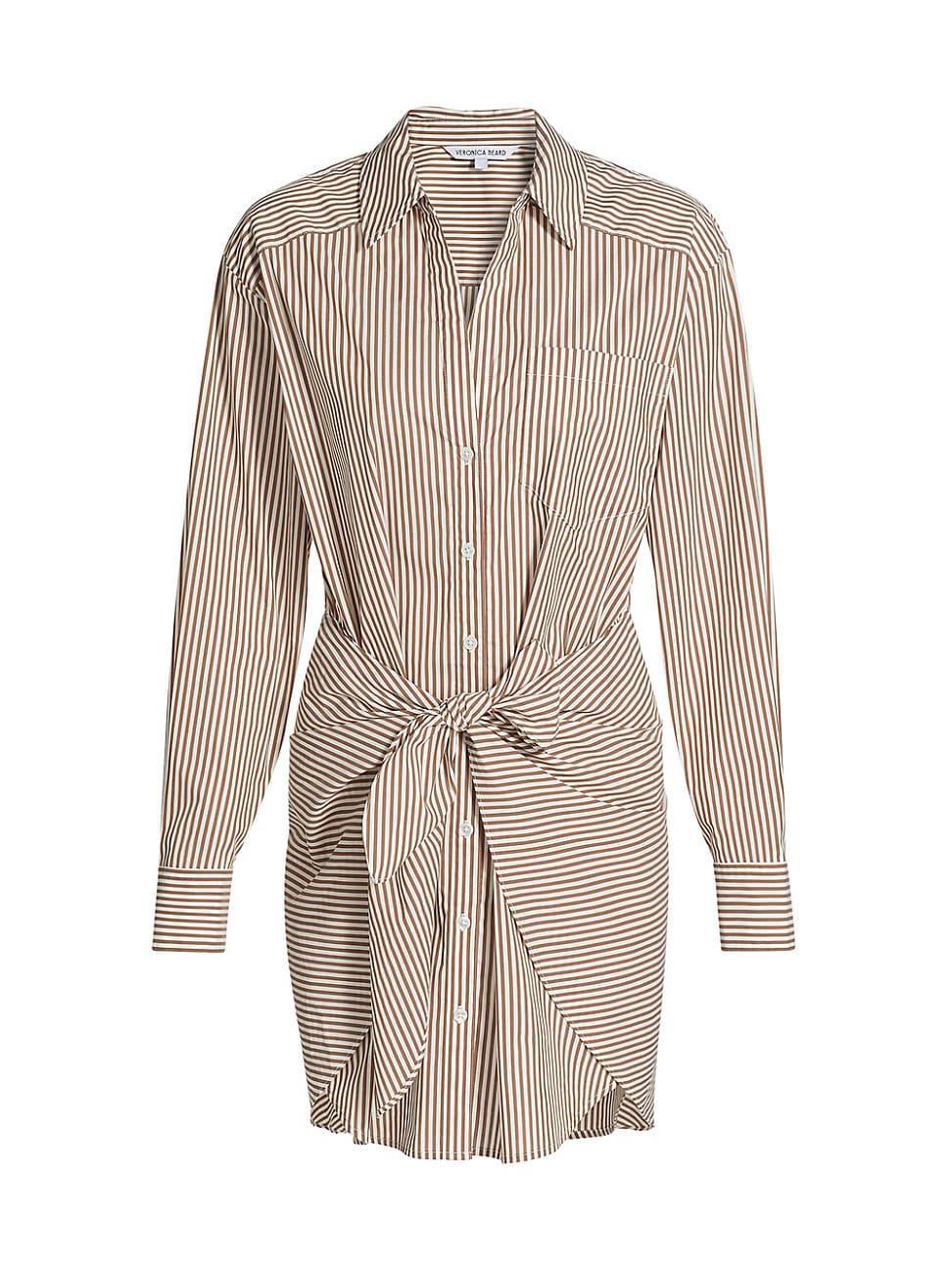 Womens Roanoke Striped Tie-Waist Mini-Shirtdress Product Image