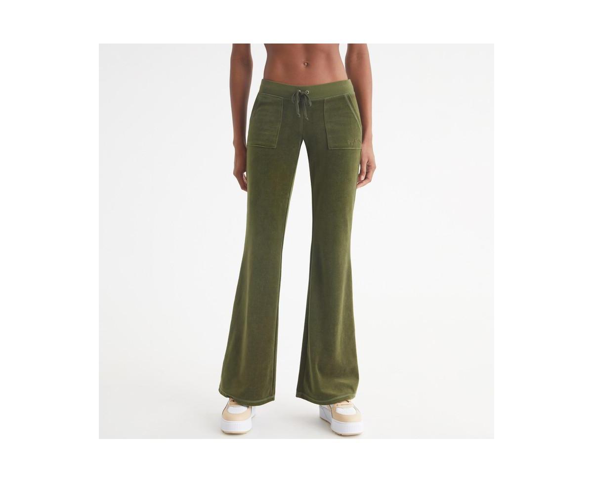 Juicy Couture Heritage Low Rise Track Pants (Supergreens) Women's Casual Pants Product Image