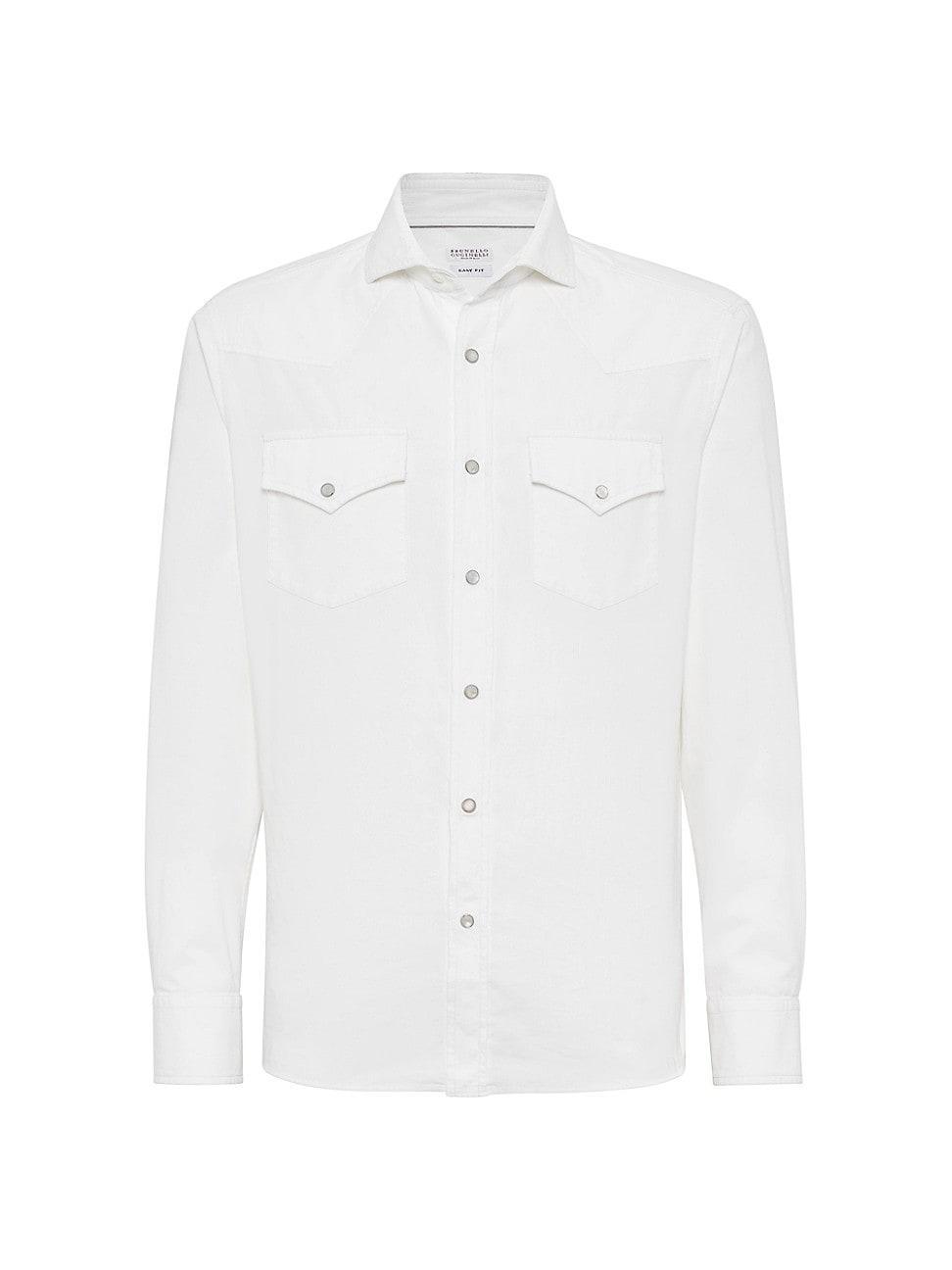 Mens Easy Fit Western Shirt in Narrow Wale Corduroy Product Image