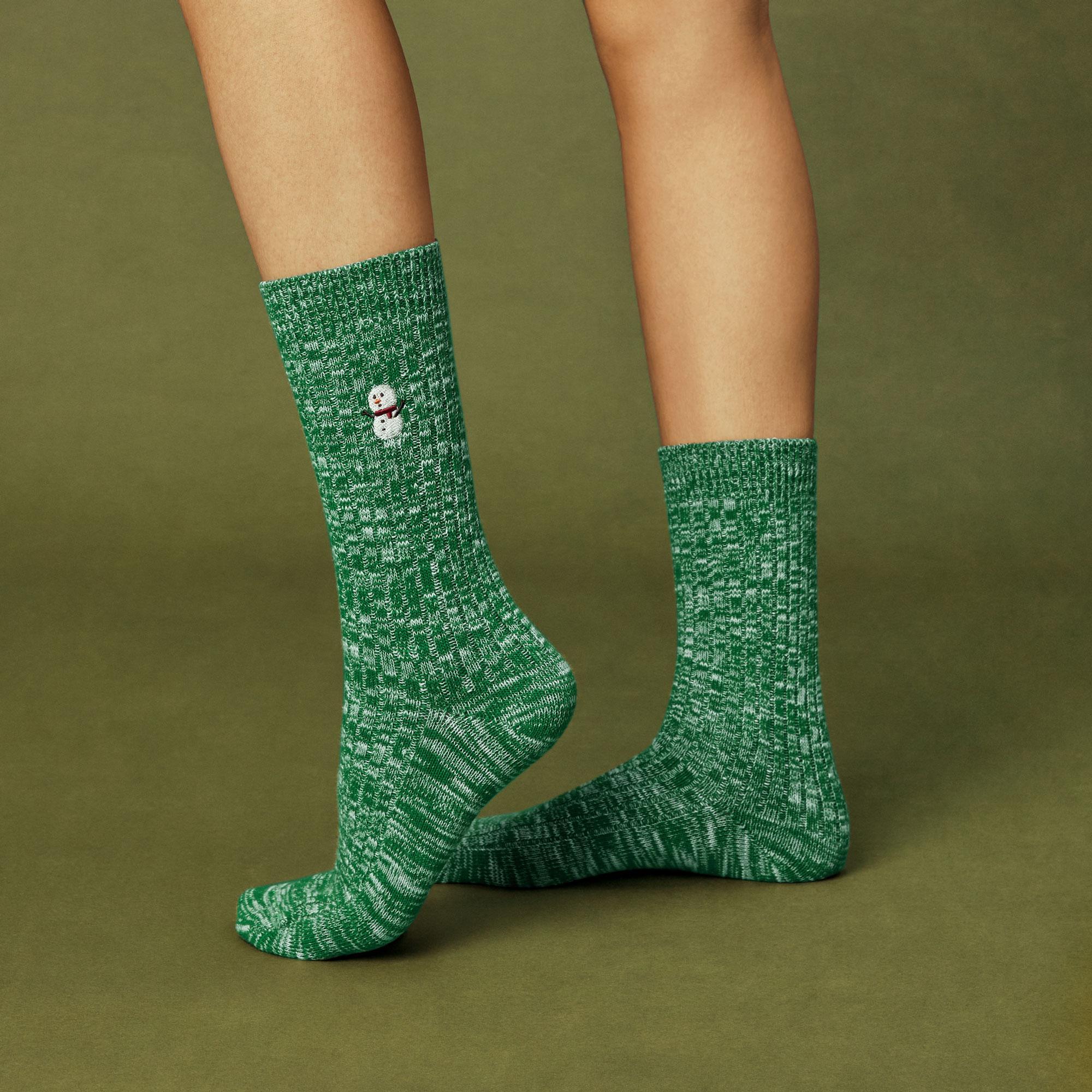 2 Pairs Holiday Socks - Snowman & Tree Product Image