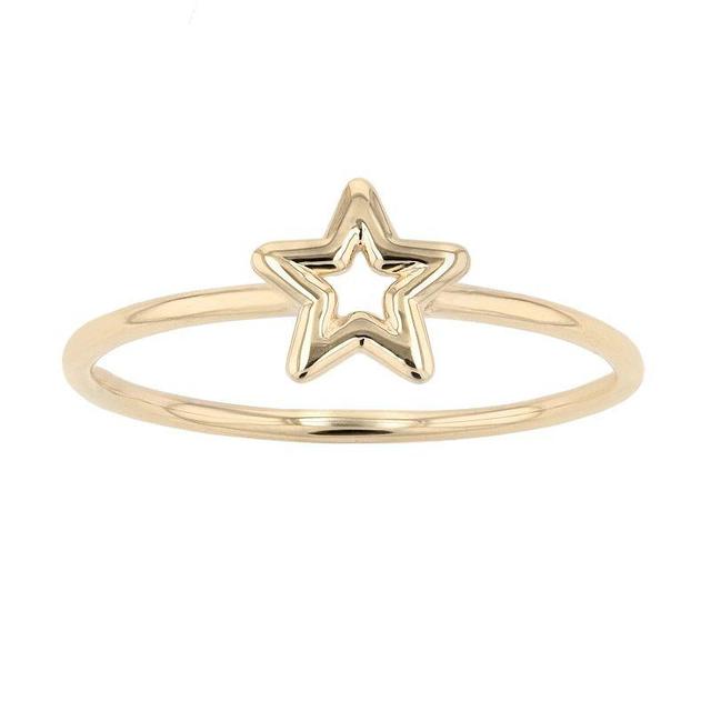 Au Naturale 14k Yellow Gold Star Ring, Womens 14k Gold Product Image