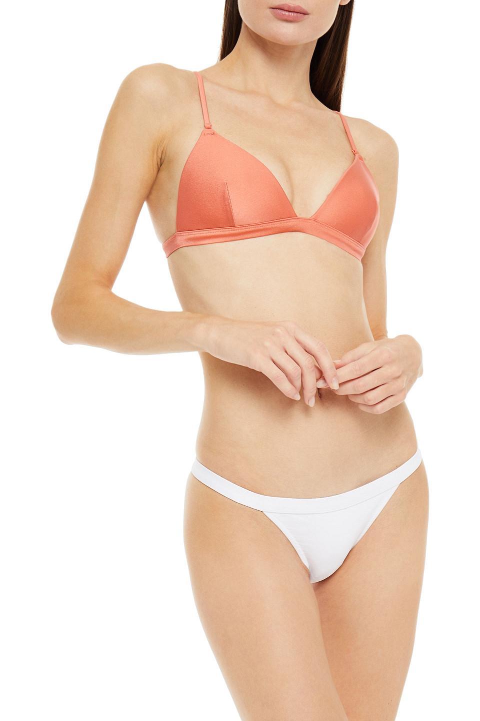 Triangle Bikini Top In Peach Product Image