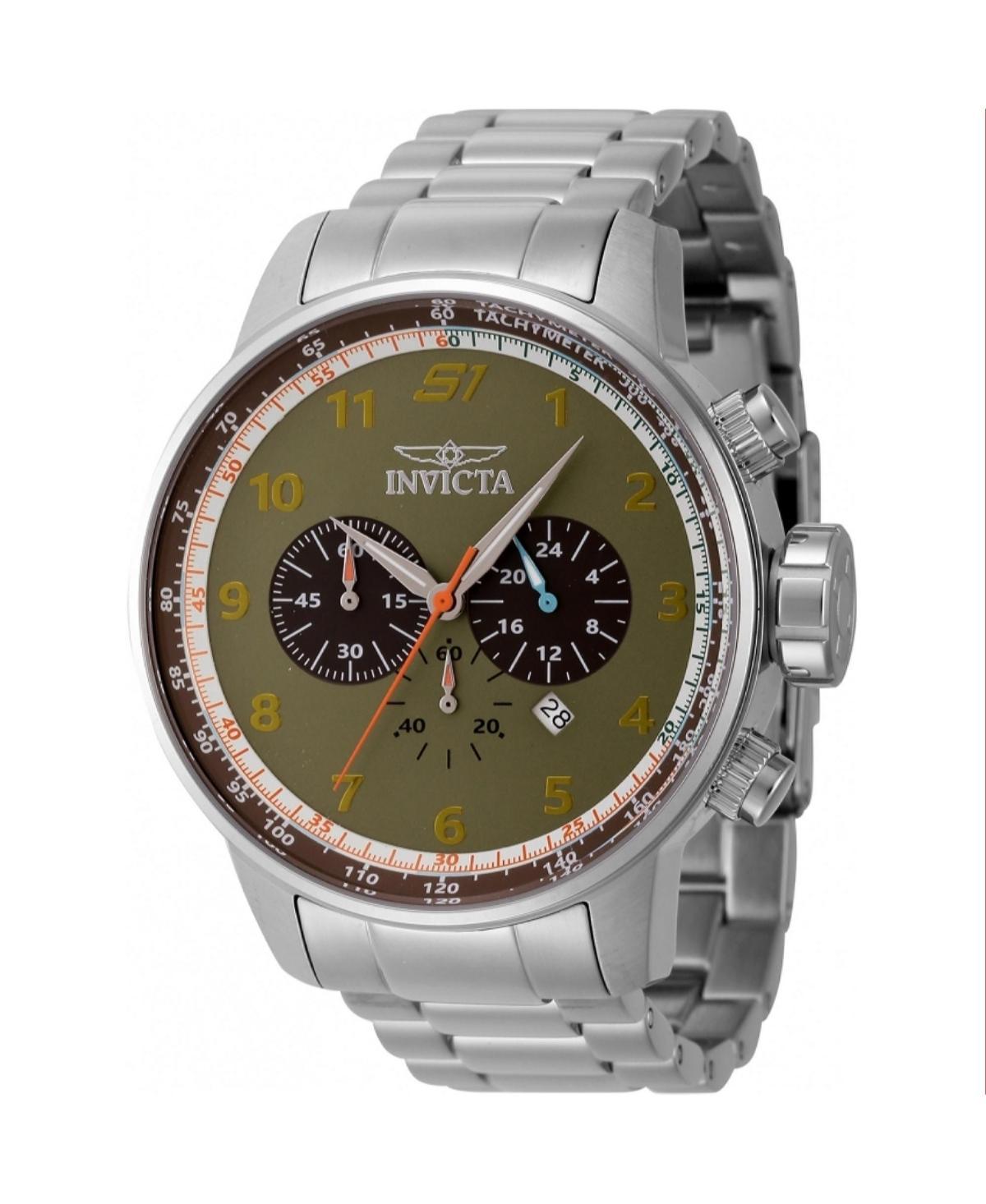 Invicta Mens 44951 S1 Rally Quartz Chronograph White, Light Green, Brown Dial Watch - Green Product Image