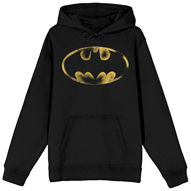 Mens Batman Core Distressed Gold Hoodie Product Image