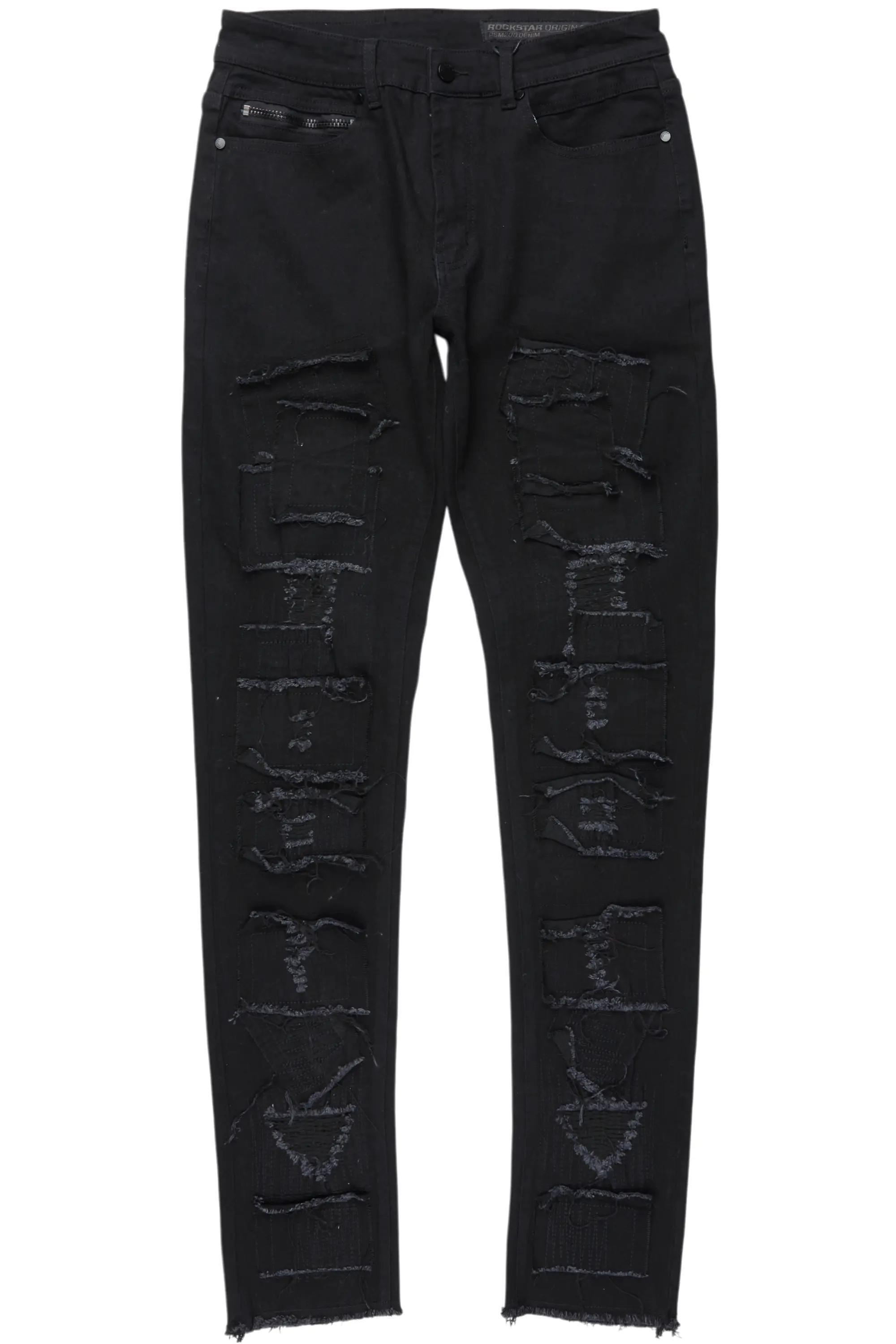 Camden Jet Black Slim Fit Jean Male Product Image