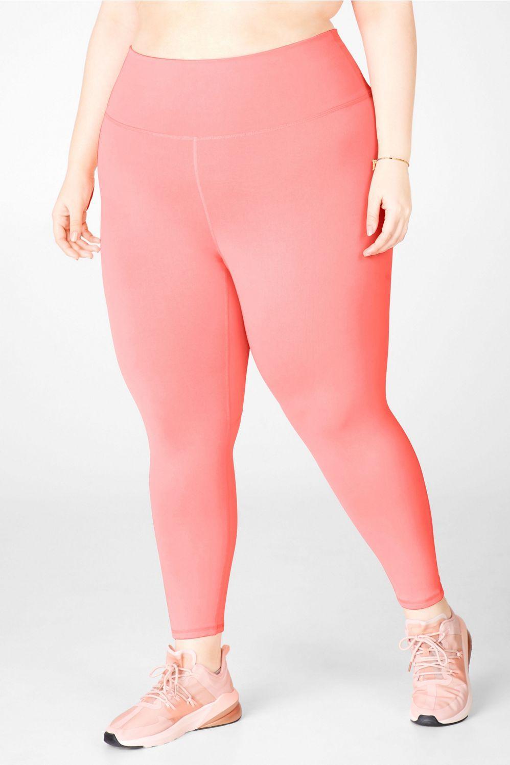 Fabletics Define High-Waisted 7/8 Legging Womens pink plus Size 1X Product Image