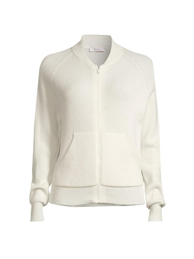 Max Mara Leisure Volto Wool & Cashmere Zip Cardigan Product Image