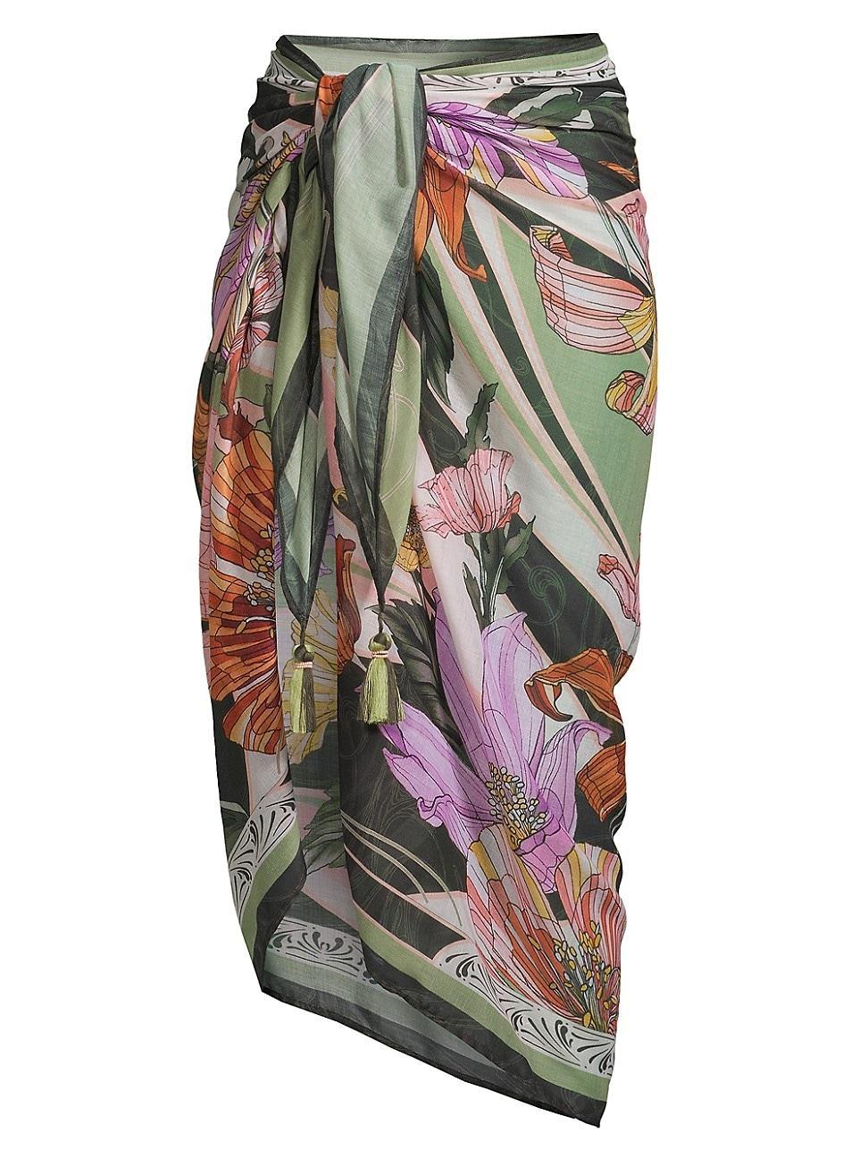 Womens Marine Vitreo Floral Pareo Product Image