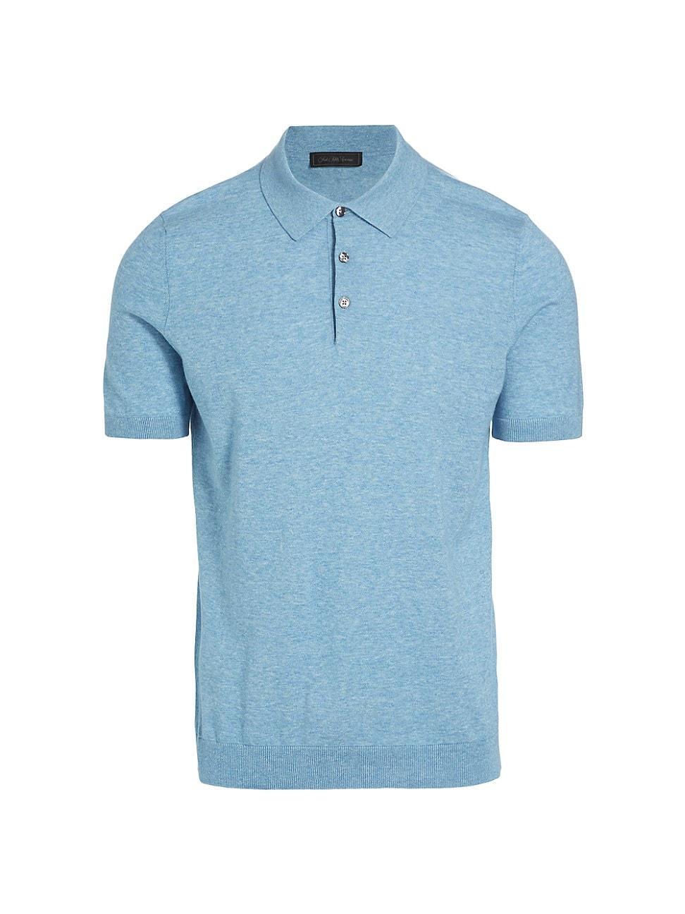 Mens COLLECTION Heathered Cotton Polo Shirt Product Image