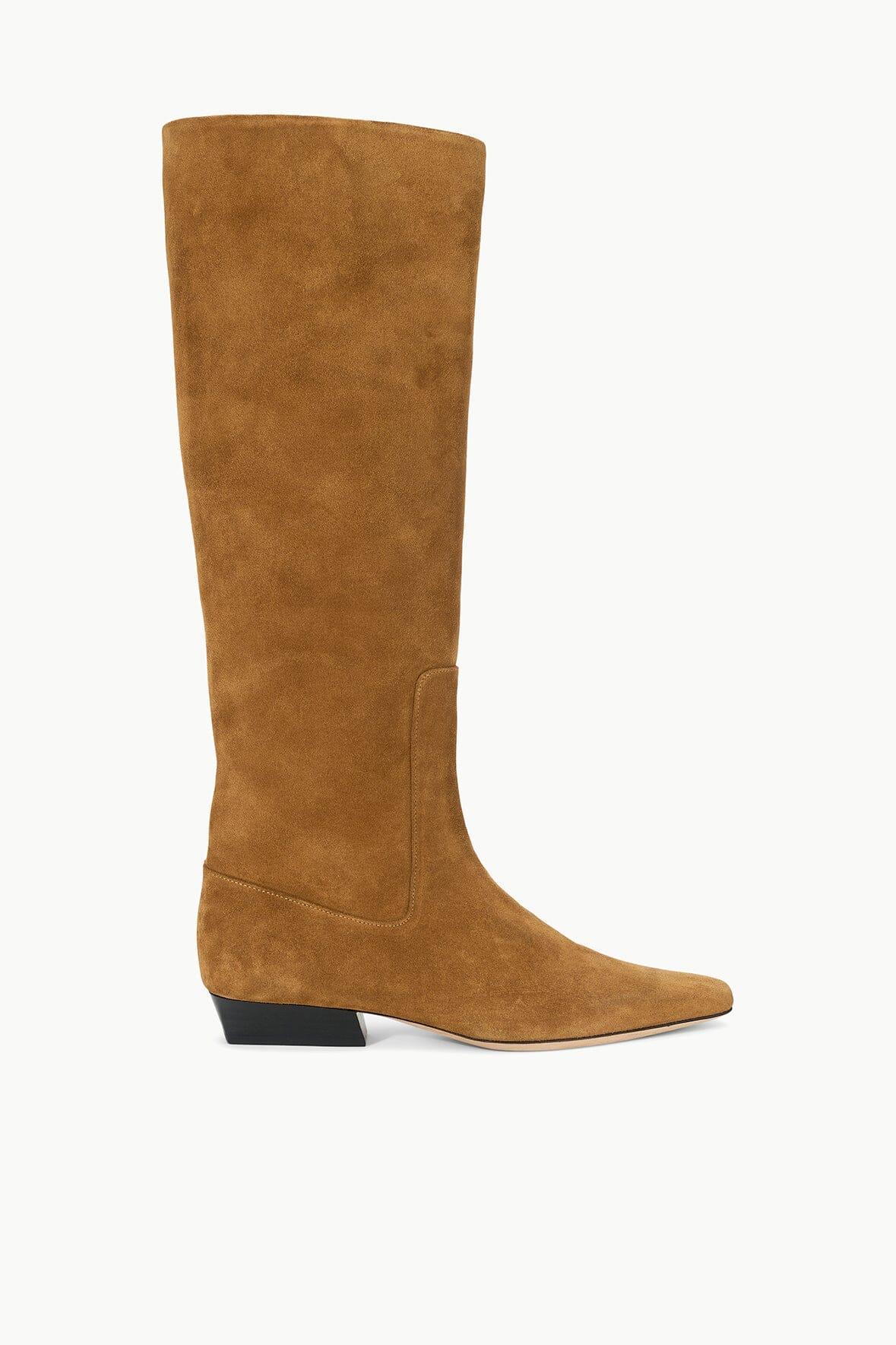 WALLY FLAT BOOT | TAN SUEDE Product Image