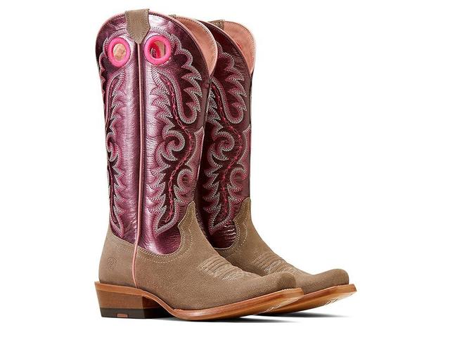 Ariat Futurity Boon Western Boots (Smokey Roughout) Women's Shoes Product Image