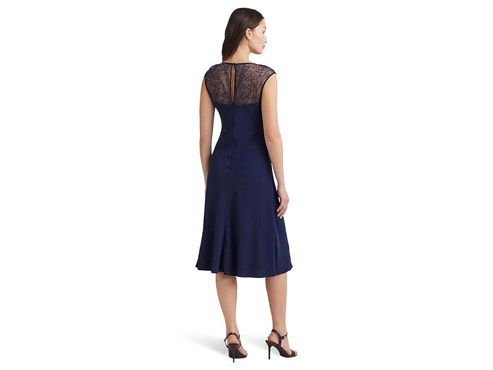 Lauren Ralph Lauren Womens Beaded Georgette Cocktail Dress Product Image