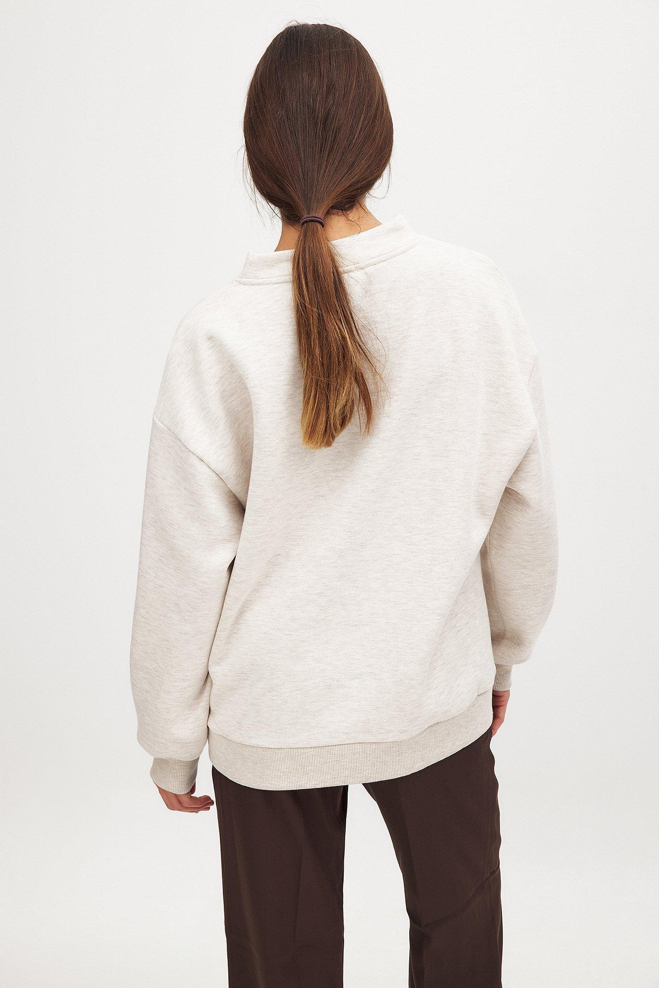 High Neck Detail Sweatshirt Product Image