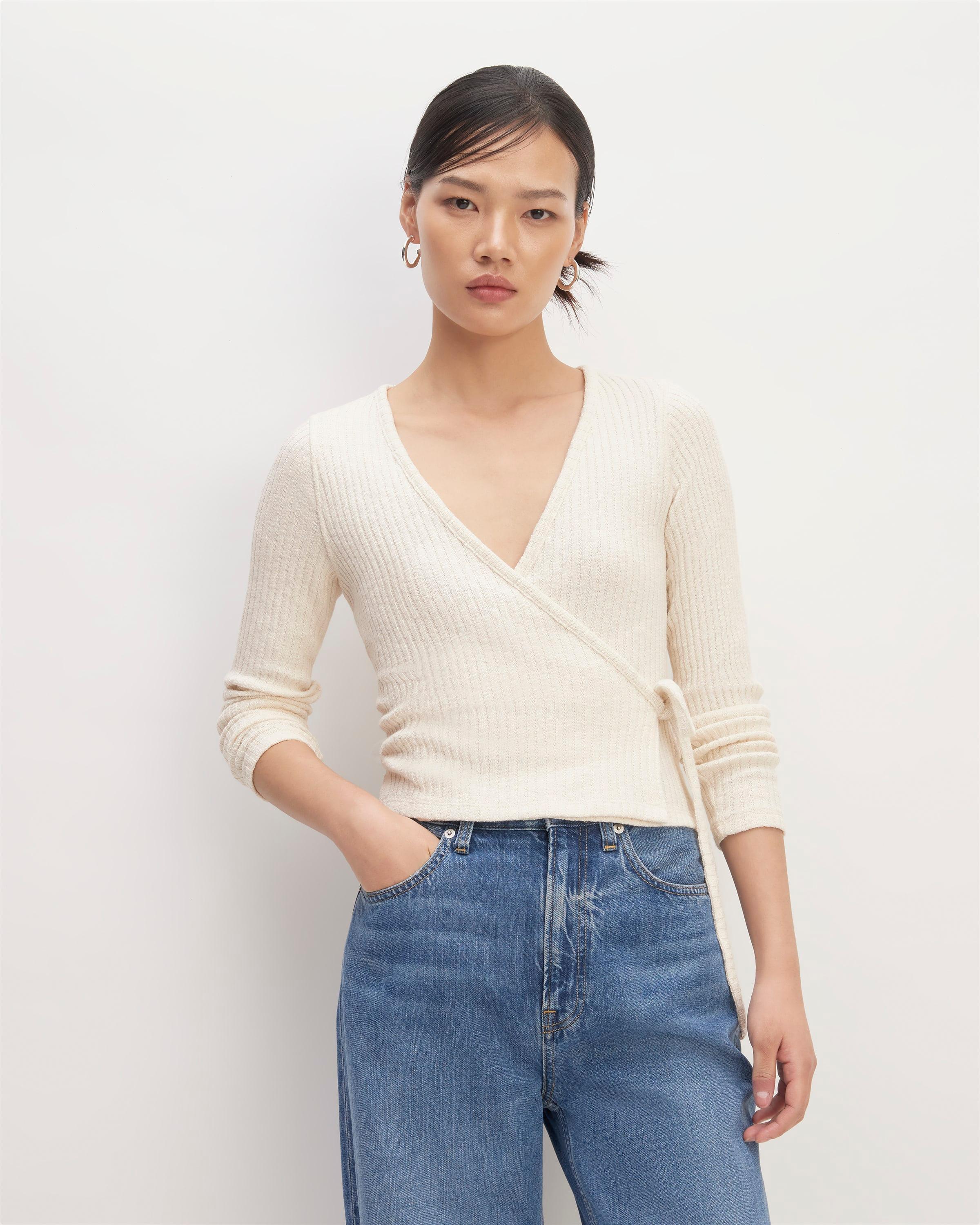 The Cozy-Rib Wrap Top Product Image