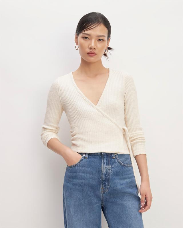 Rib-Knit Wrap Top by Everlane Product Image