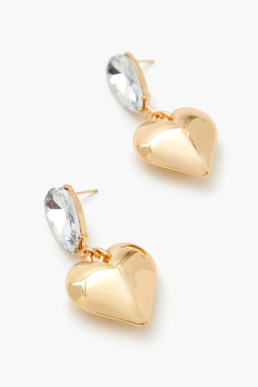 Faux Gem Heart Drop Earrings | Forever 21 Product Image