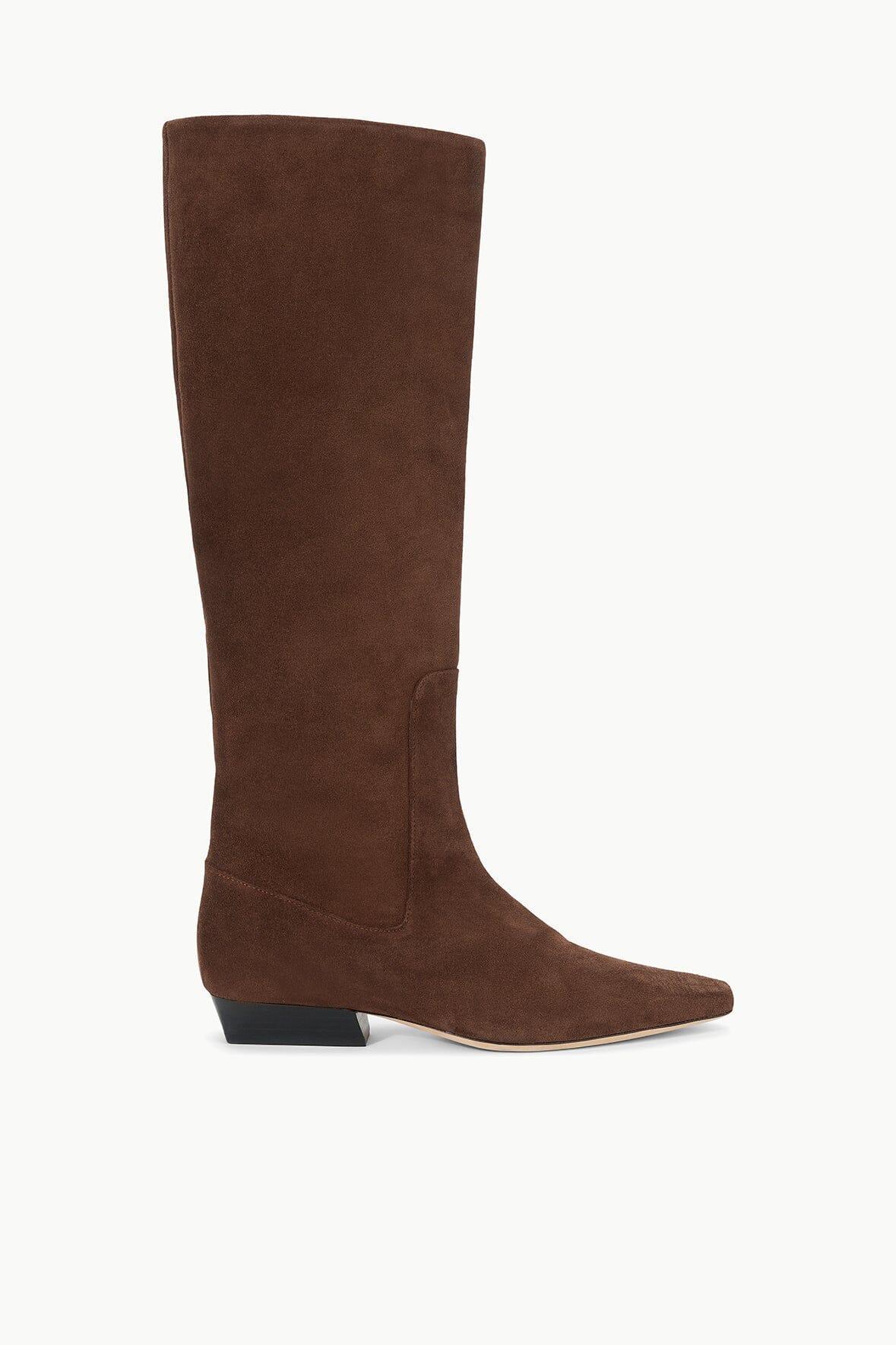 WALLY FLAT BOOT | MAHOGANY SUEDE Product Image