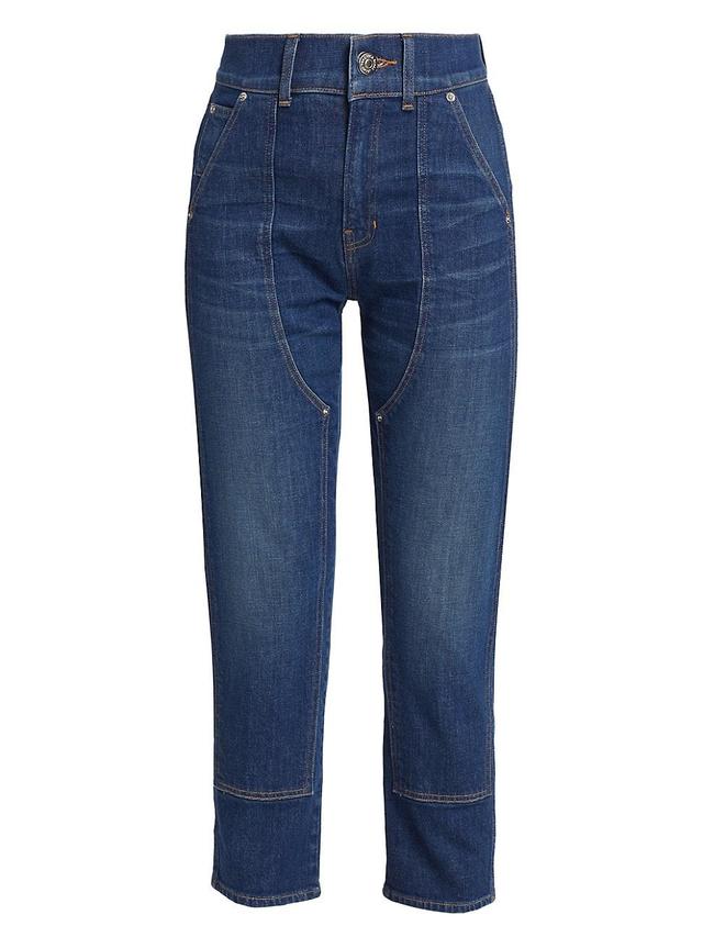 Womens Charlie With Chaps High-Rise Stretch Barrel Crop Jeans Product Image