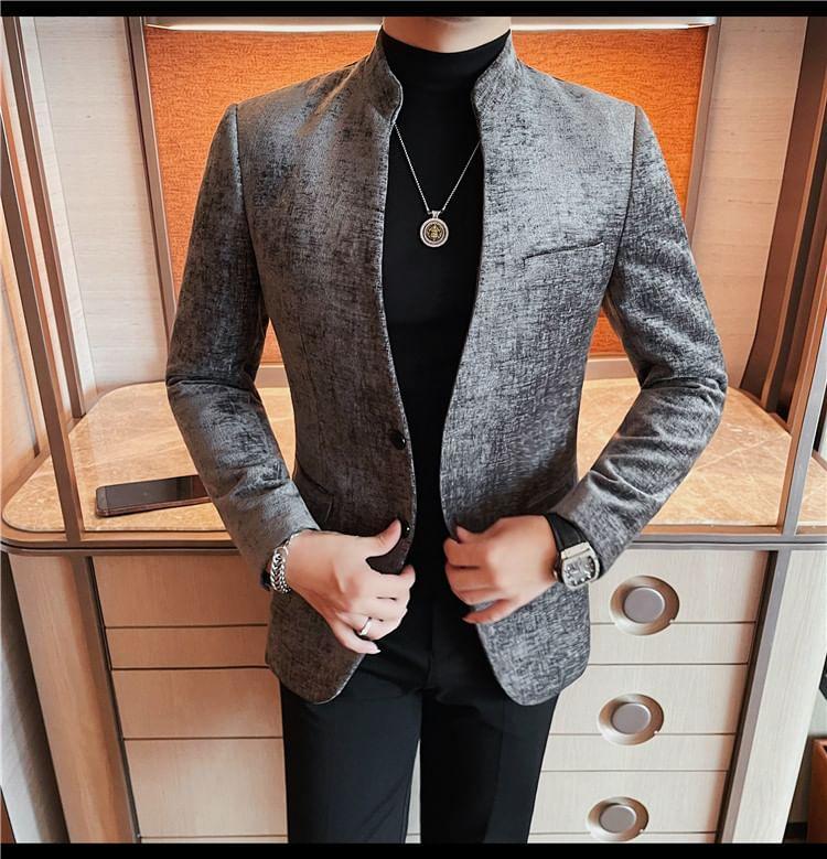 Plain Single-Breasted Blazer Product Image