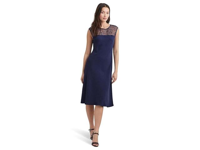 Lauren Ralph Lauren Womens Beaded Georgette Cocktail Dress Product Image