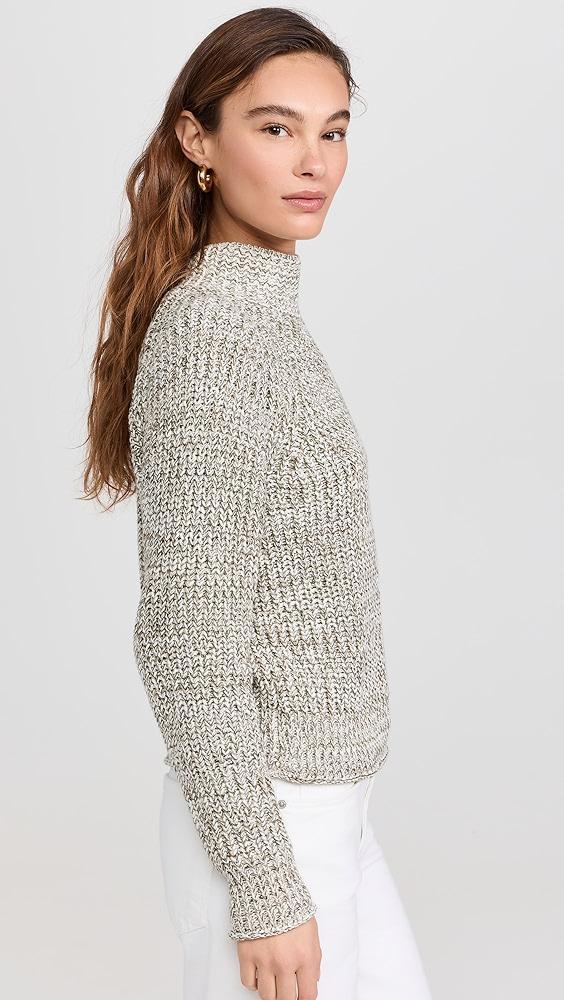 Madewell Vernon Marl Cotton Mock Neck Pullover | Shopbop Product Image