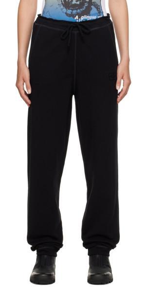 GANNI Black Drawstring Lounge Pants Product Image