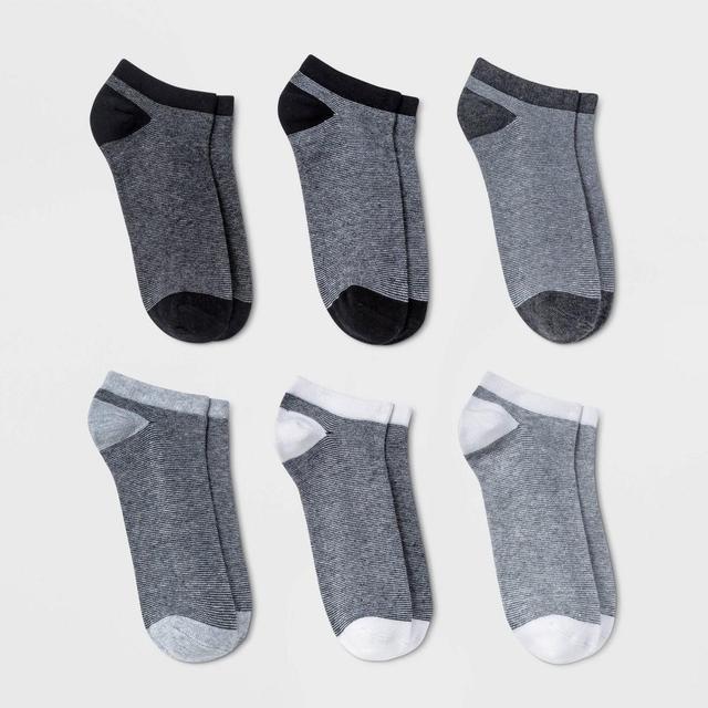 Womens Mini-Striped 6pk Low Cut Socks - A New Day 4-10 Product Image