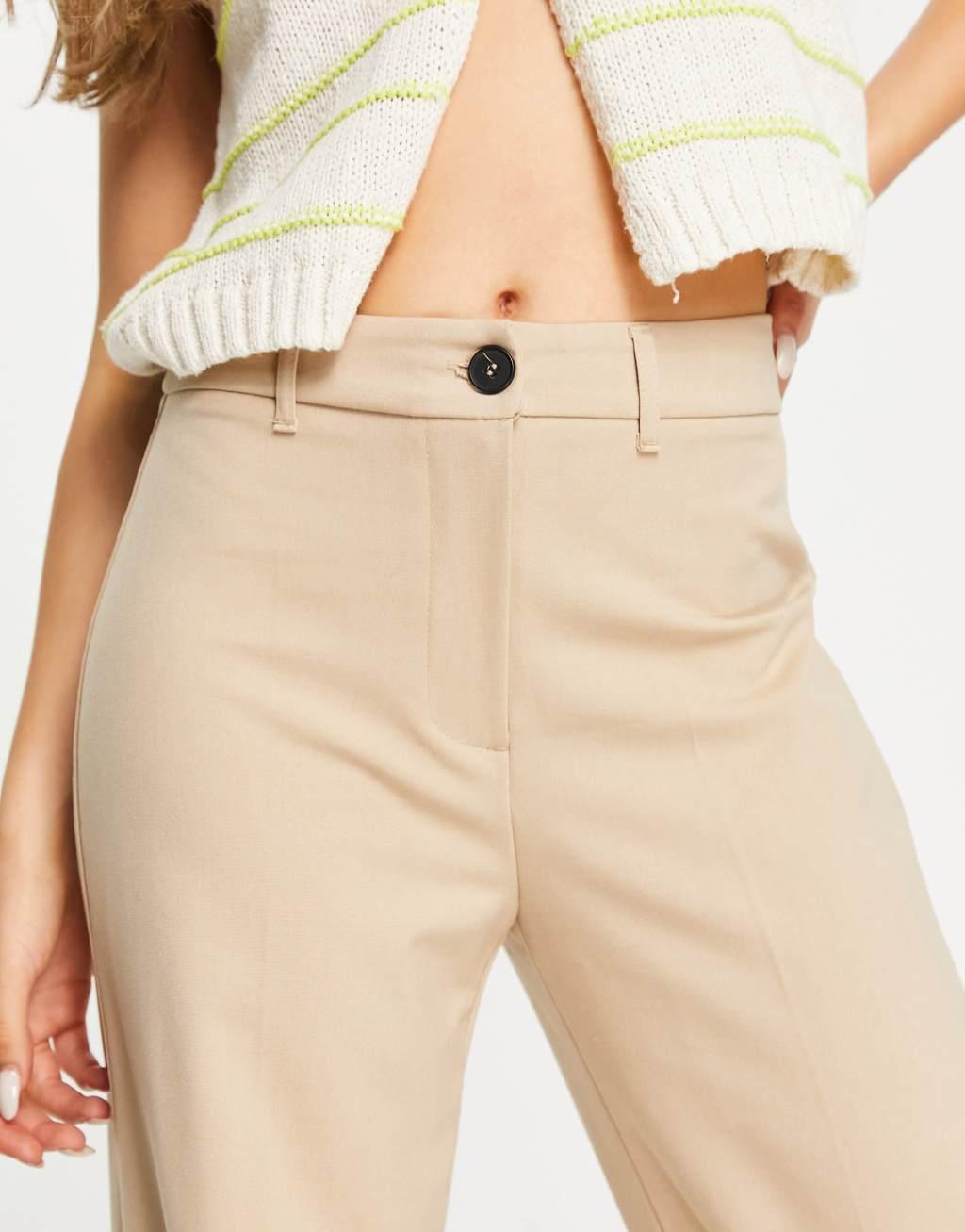 Bershka wide leg slouchy dad tailored pants Product Image