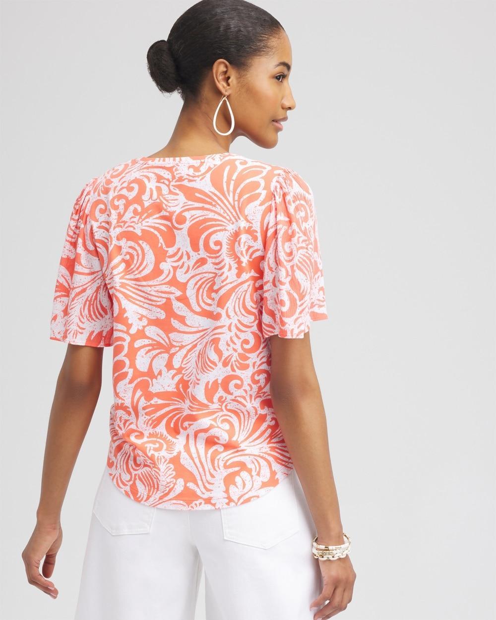 Paisley Gauze Flutter Sleeve Top Product Image