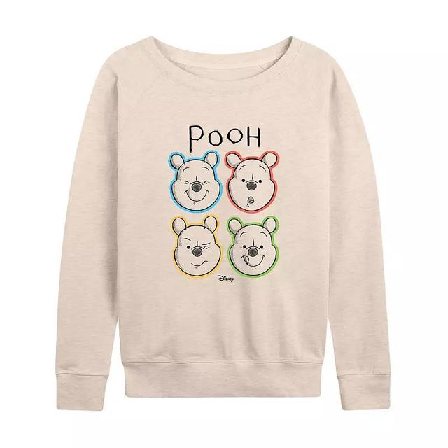 Disneys Winnie the Pooh Womens Sketch Grid Lightweight French Terry Sweatshirt, Girls Product Image