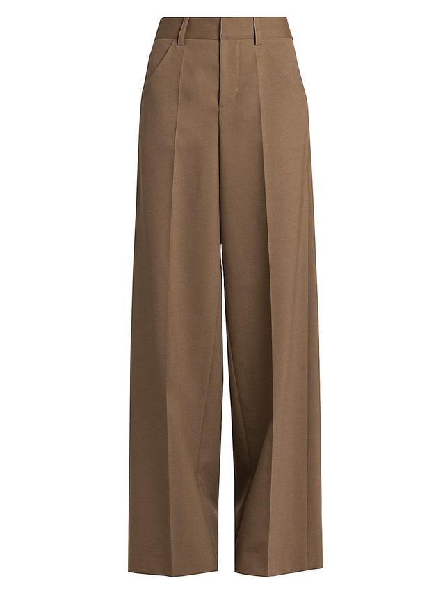 Womens High-Rise Wide-Leg Trousers Product Image