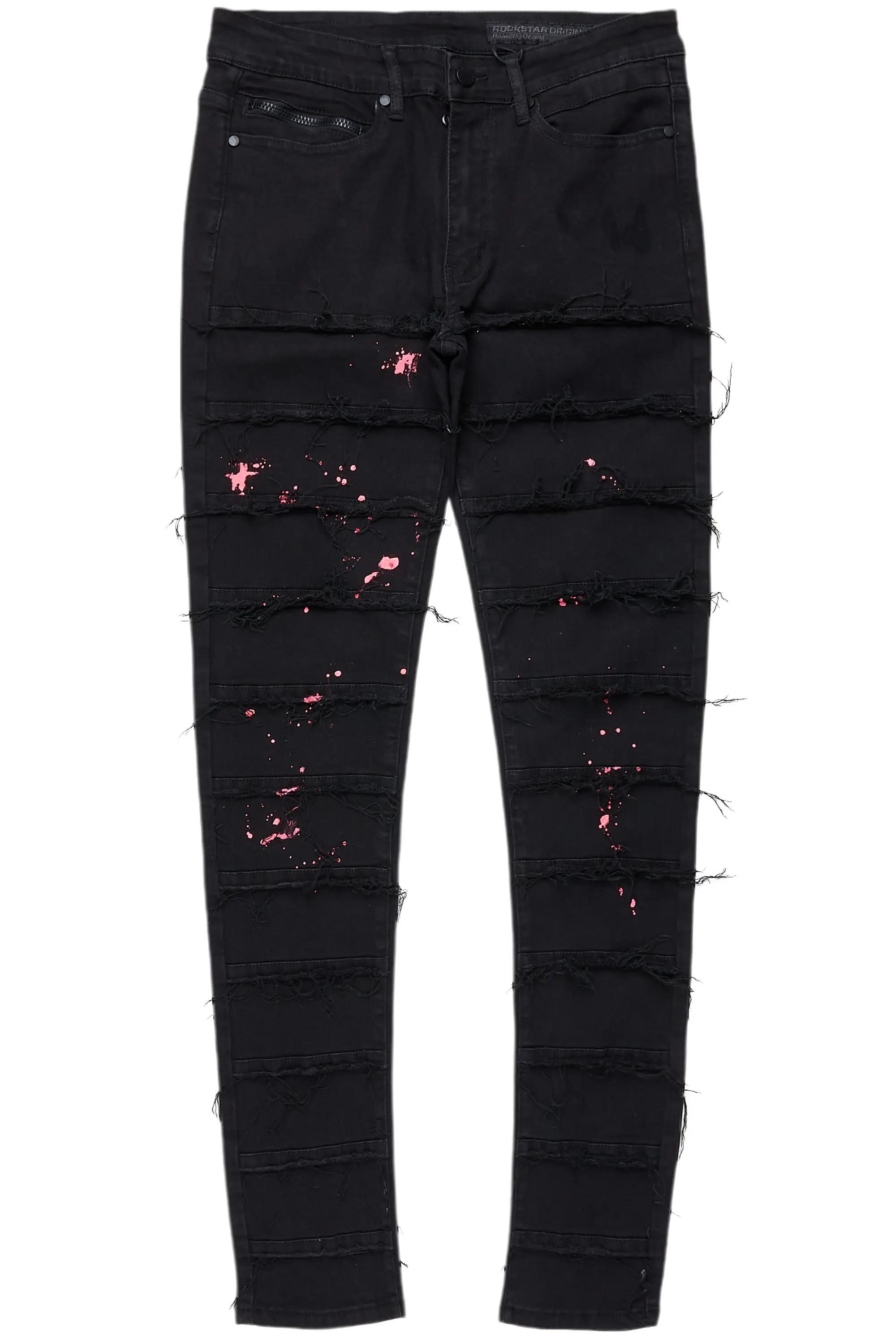 Admon Black Painter Slim Fit Jean Male Product Image