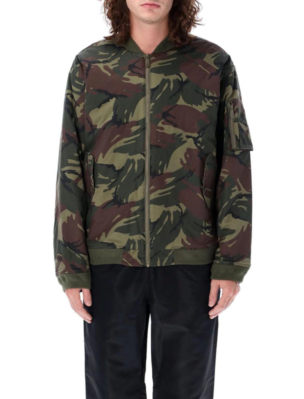 Ma1 Camouflage-print Bomber Jacket In Green Product Image