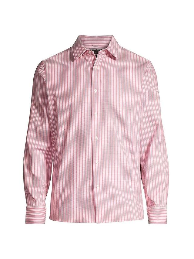 Mens Striped Cotton Button-Front Shirt Product Image