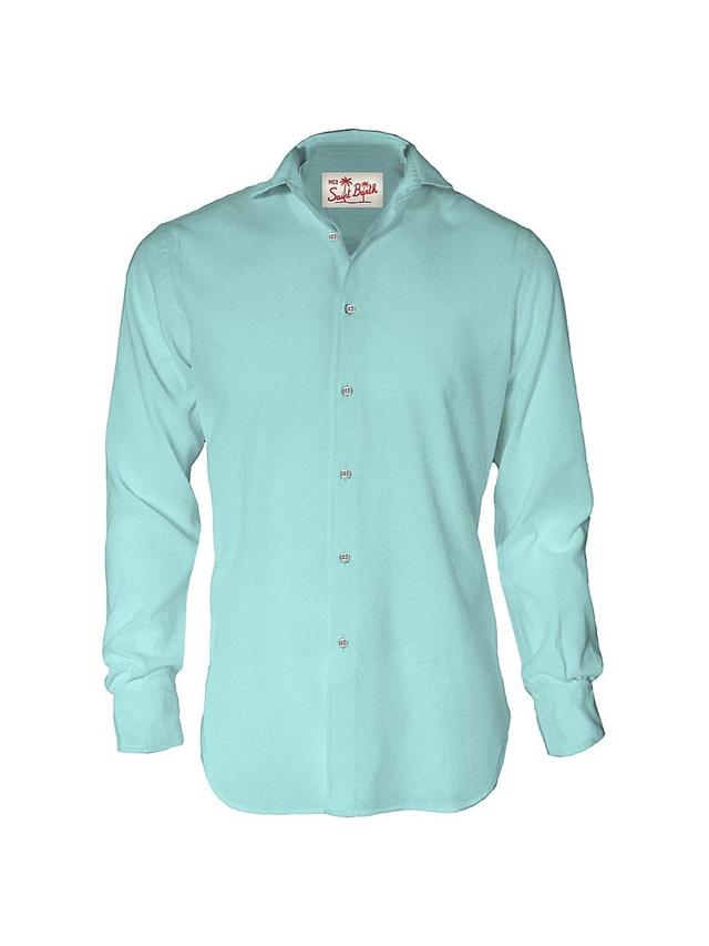 Mens Linen Button-Down Shirt Product Image