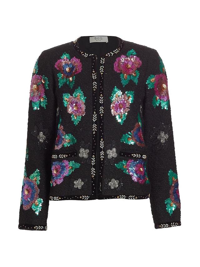 Sea Bethany Floral Embellished Tweed Jacket Product Image