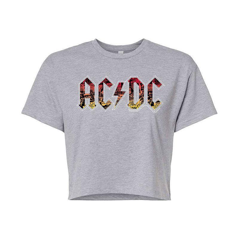 Juniors AC/DC Logo Cropped Tee, Girls Product Image