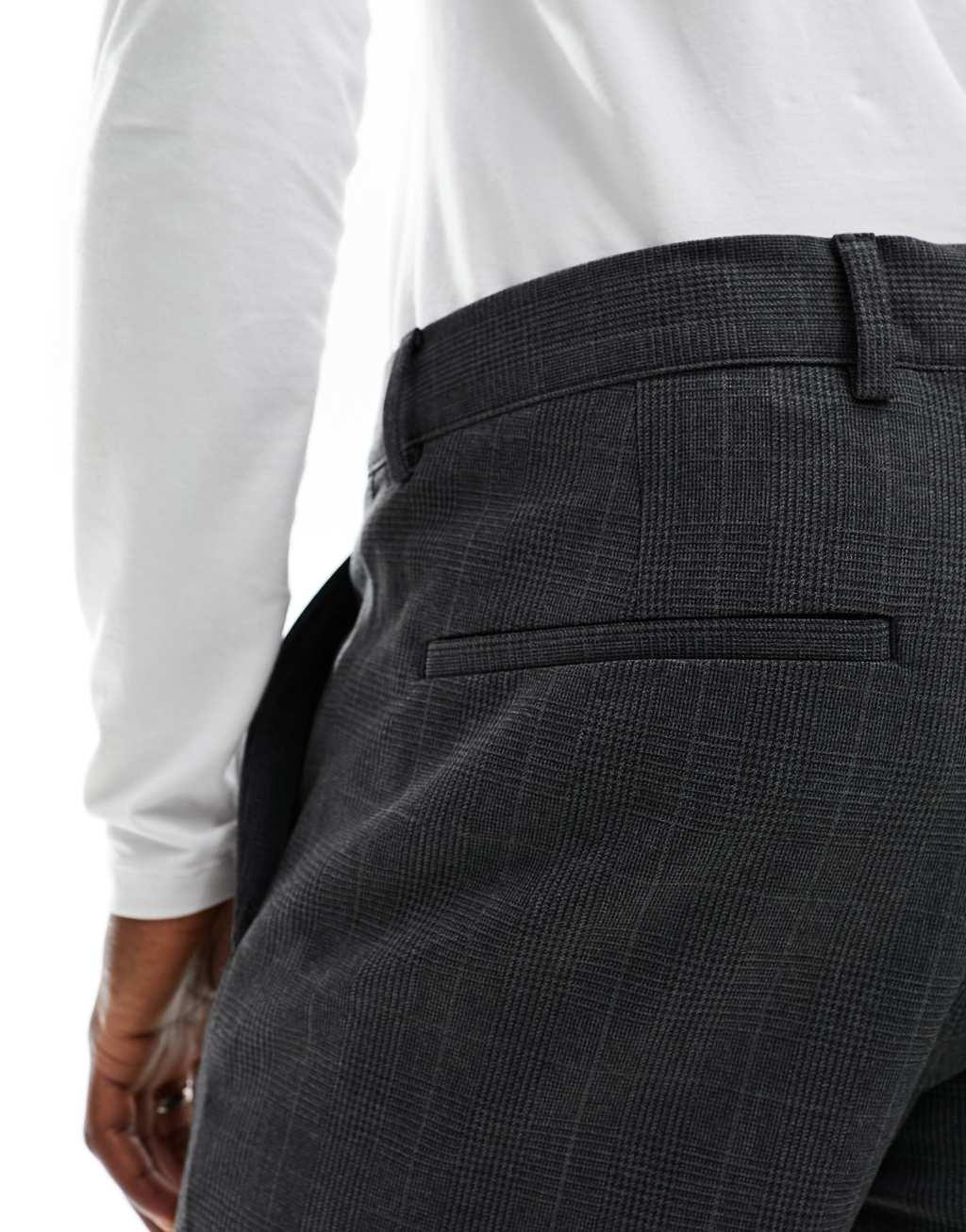 Selected Homme Slim Fit Suit PANTS In Gray Check  Product Image