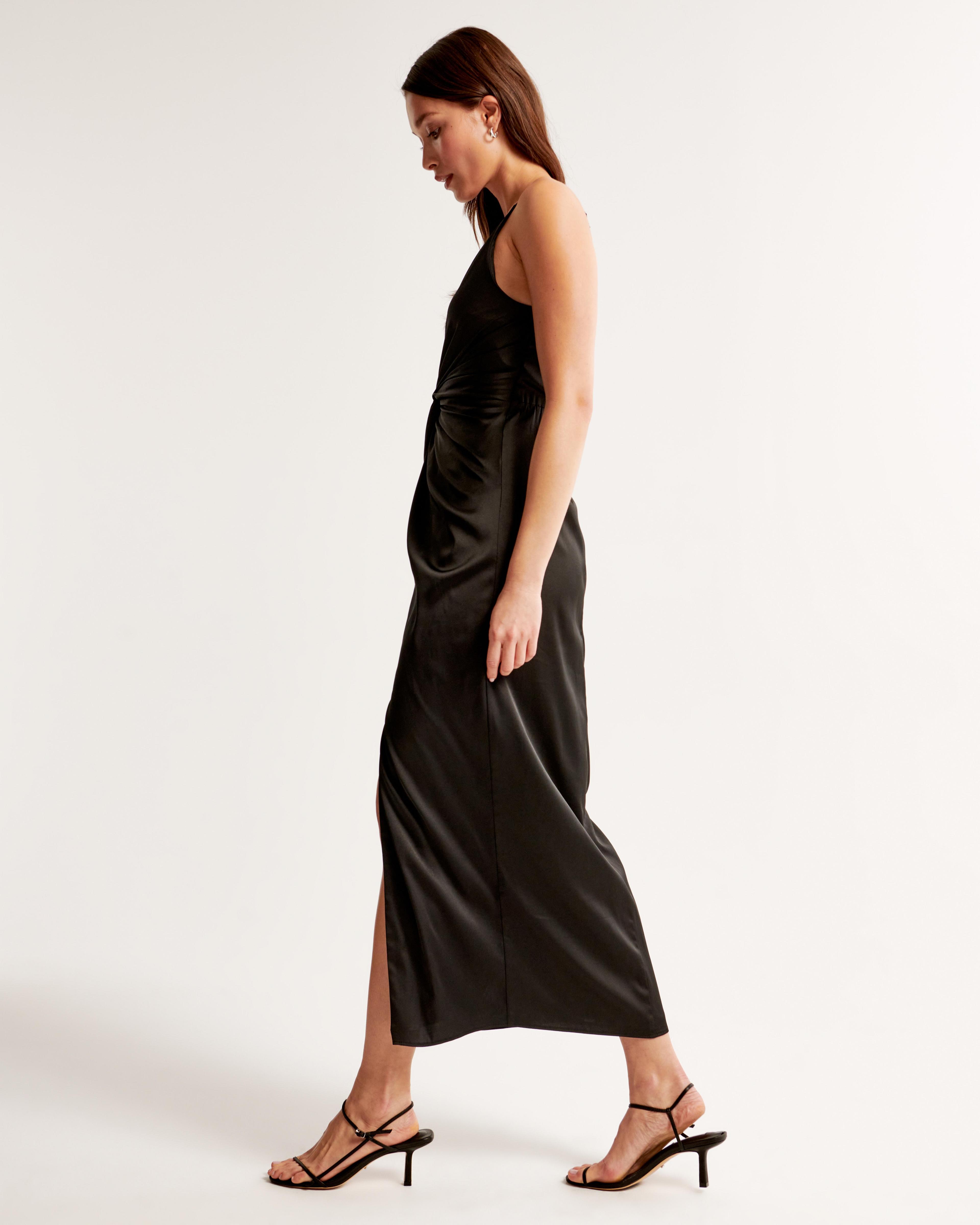 Draped Twist-Front Maxi Dress Product Image