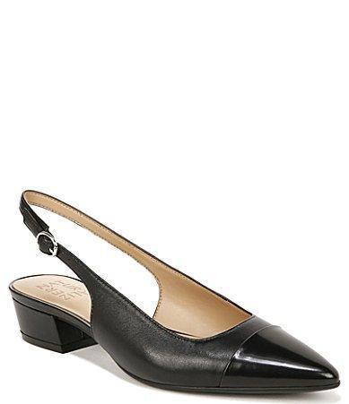 Naturalizer Banks Leather Cap Toe Slingback Dress Pumps Product Image